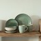Quickway Imports 16 PC Spin Wash Dinnerware Dish Set for 4 - Mugs, Salad and Dinner Plates and Bowls Sets, Green QI004502.GN - alternate 7